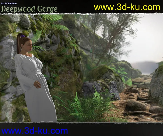 3D Scenery - Deepwood Gorge模型的图片1