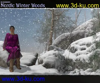 3D打印模型3D Scenery - Nordic Winter Woods的图片
