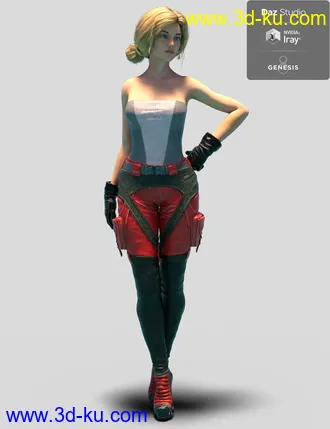 3D打印模型3RFD Suit for Genesis 8 Female的图片