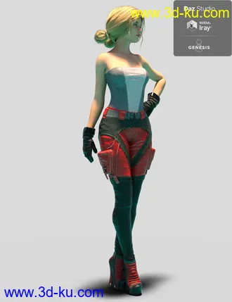 3D打印模型3RFD Suit for Genesis 8 Female的图片
