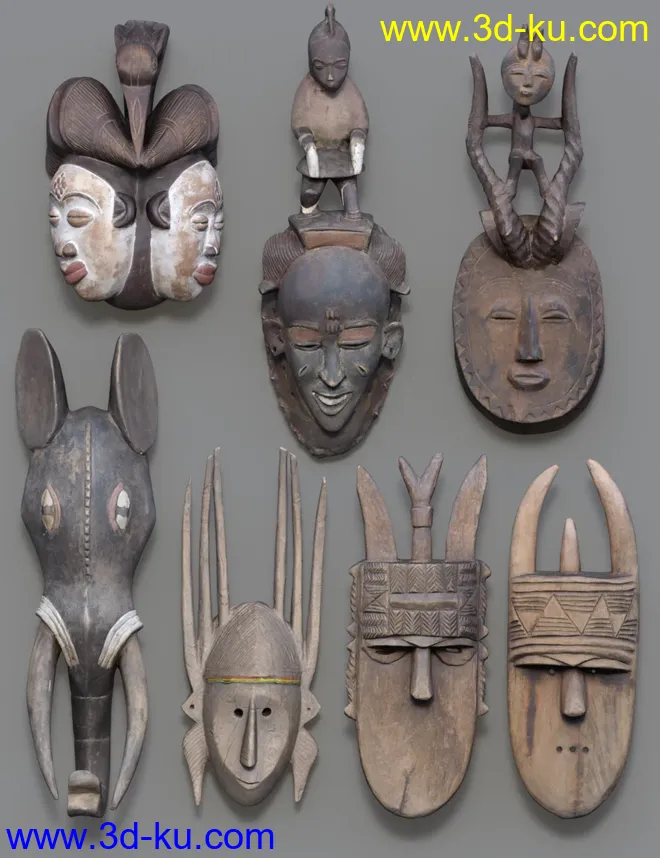 7 African Masks模型的图片1