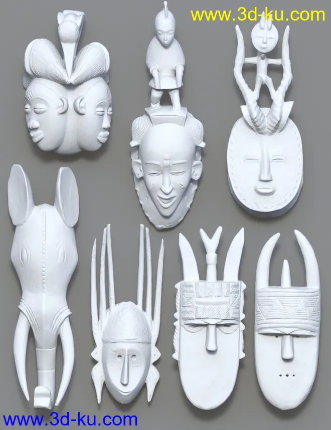 7 African Masks模型的图片2