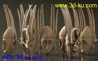 3D打印模型7 African Masks的图片