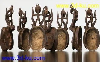 3D打印模型7 African Masks的图片