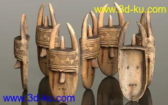 3D打印模型7 African Masks的图片