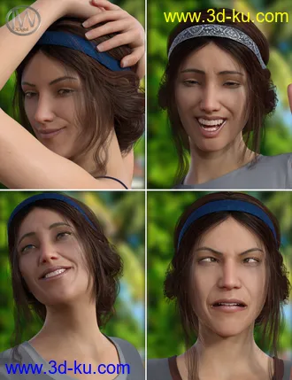 3D打印模型A Good Day - Dialable Expressions for Genesis 8 Female的图片