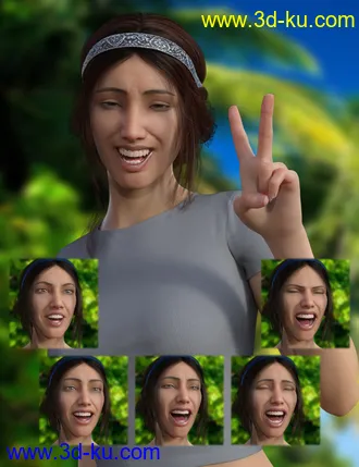 3D打印模型A Good Day - Dialable Expressions for Genesis 8 Female的图片