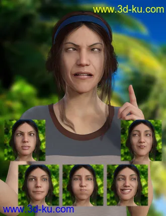 3D打印模型A Good Day - Dialable Expressions for Genesis 8 Female的图片