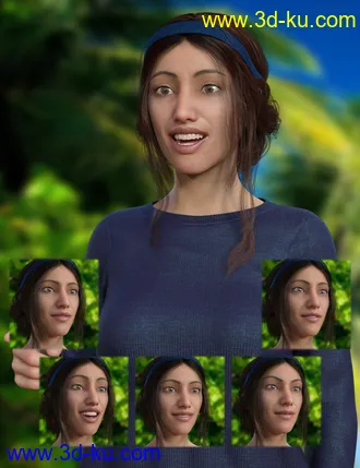 3D打印模型A Good Day - Dialable Expressions for Genesis 8 Female的图片