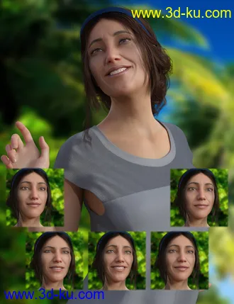 3D打印模型A Good Day - Dialable Expressions for Genesis 8 Female的图片