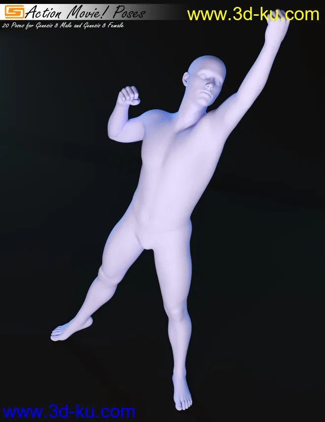 Action Movie! - Poses for Genesis 8 Male and Genesis 8 Female模型的图片4