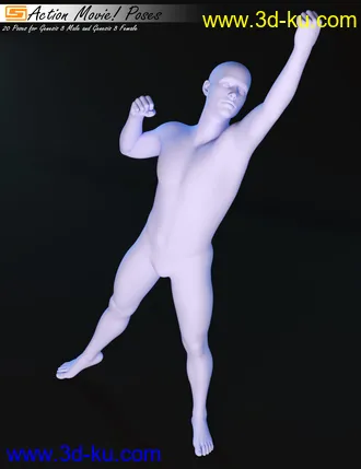 3D打印模型Action Movie! - Poses for Genesis 8 Male and Genesis 8 Female的图片