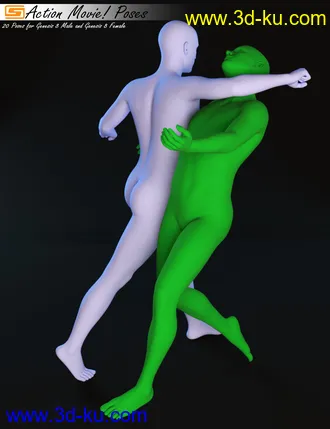 3D打印模型Action Movie! - Poses for Genesis 8 Male and Genesis 8 Female的图片