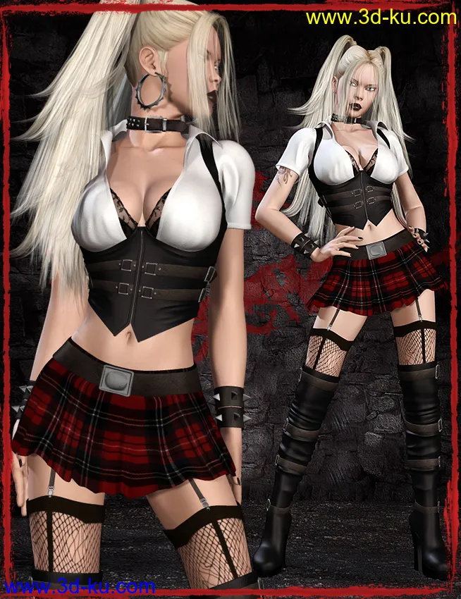 After School 2 for Genesis 2 Female(s) and V4模型的图片1
