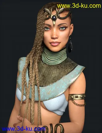 3D打印模型Akila Character with Hair Textures for Genesis 8 Female的图片