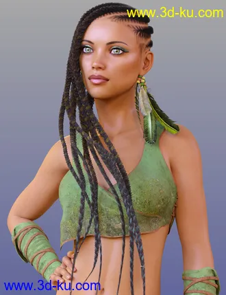 3D打印模型Akila Character with Hair Textures for Genesis 8 Female的图片