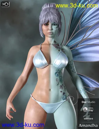 3D打印模型Amandha HD for Genesis 8 Female的图片