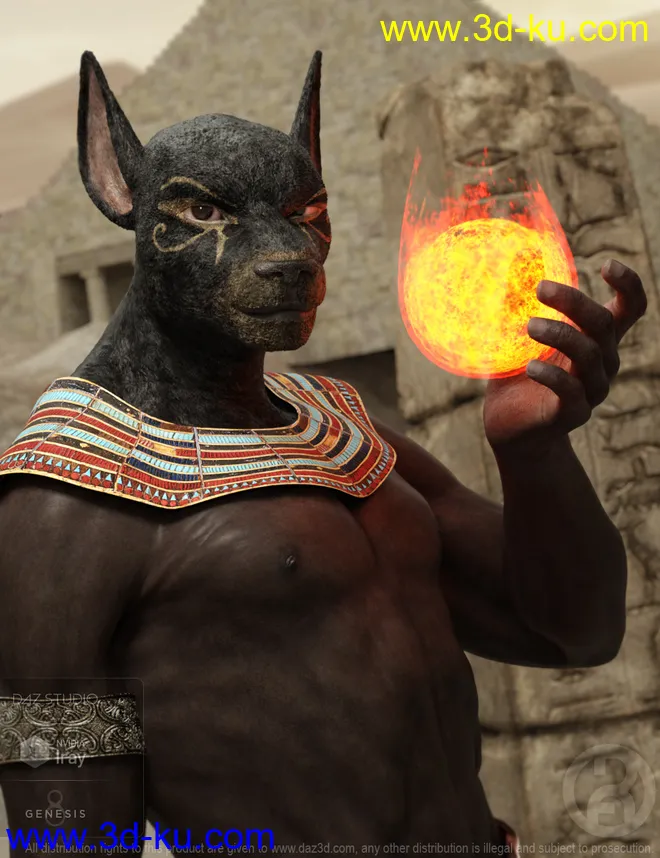 Ancient Anubis for Genesis 8 Male模型的图片1