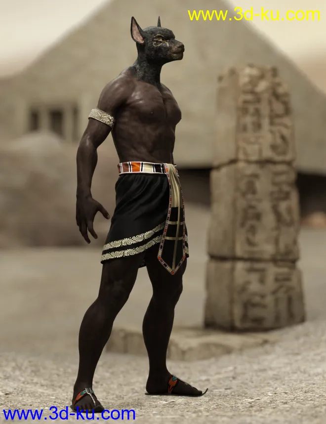 Ancient Anubis for Genesis 8 Male模型的图片2