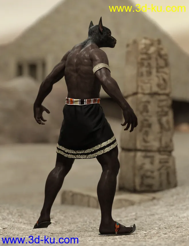 Ancient Anubis for Genesis 8 Male模型的图片3