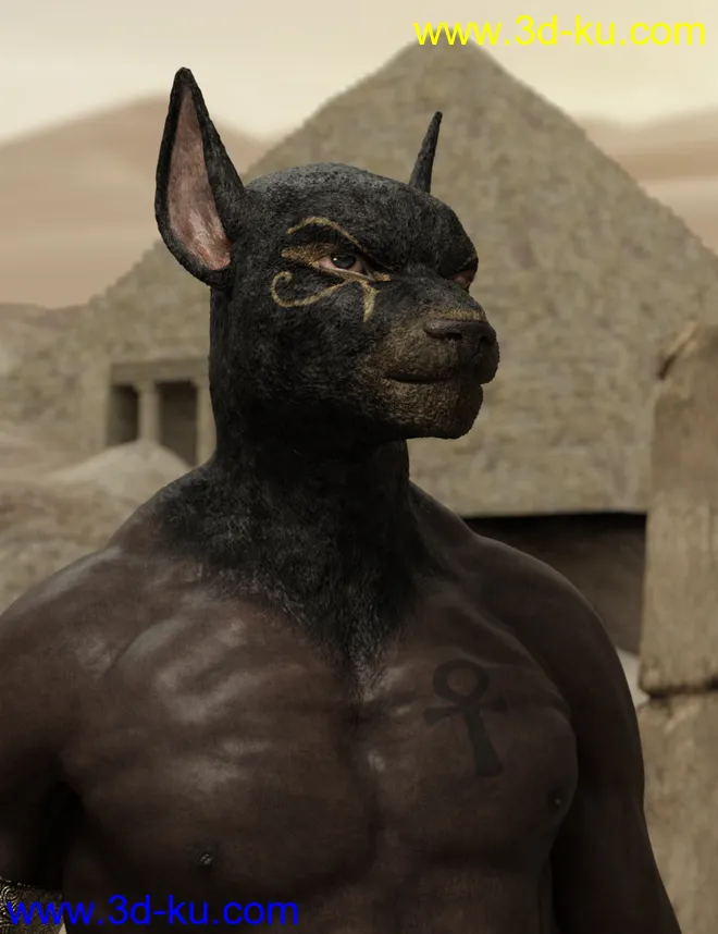 Ancient Anubis for Genesis 8 Male模型的图片4