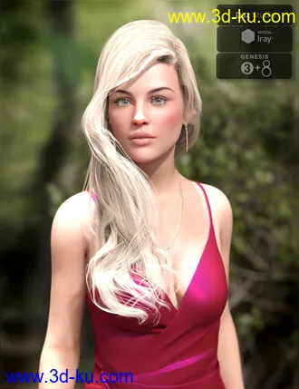 3D打印模型Angel Glam Hair for Genesis 3 and Genesis 8 Female(s)的图片