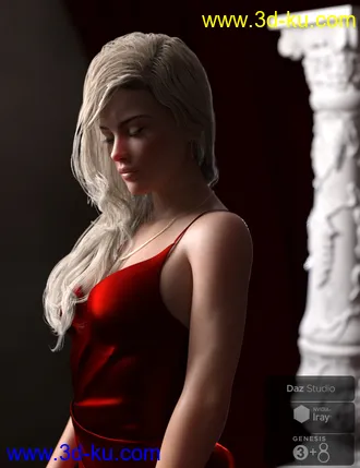 3D打印模型Angel Glam Hair for Genesis 3 and Genesis 8 Female(s)的图片
