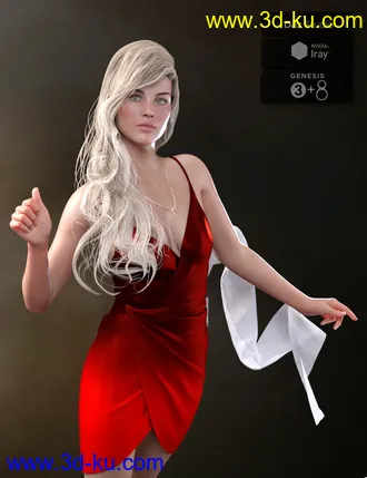3D打印模型Angel Glam Hair for Genesis 3 and Genesis 8 Female(s)的图片