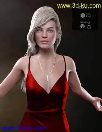 3D打印模型Angel Glam Hair for Genesis 3 and Genesis 8 Female(s)的图片