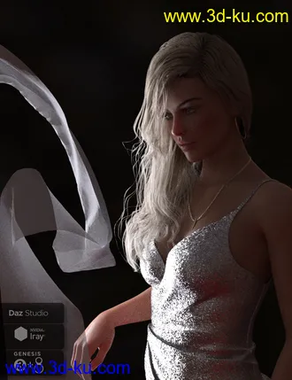 3D打印模型Angel Glam Hair for Genesis 3 and Genesis 8 Female(s)的图片