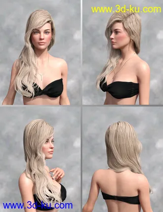 3D打印模型Angel Glam Hair for Genesis 3 and Genesis 8 Female(s)的图片