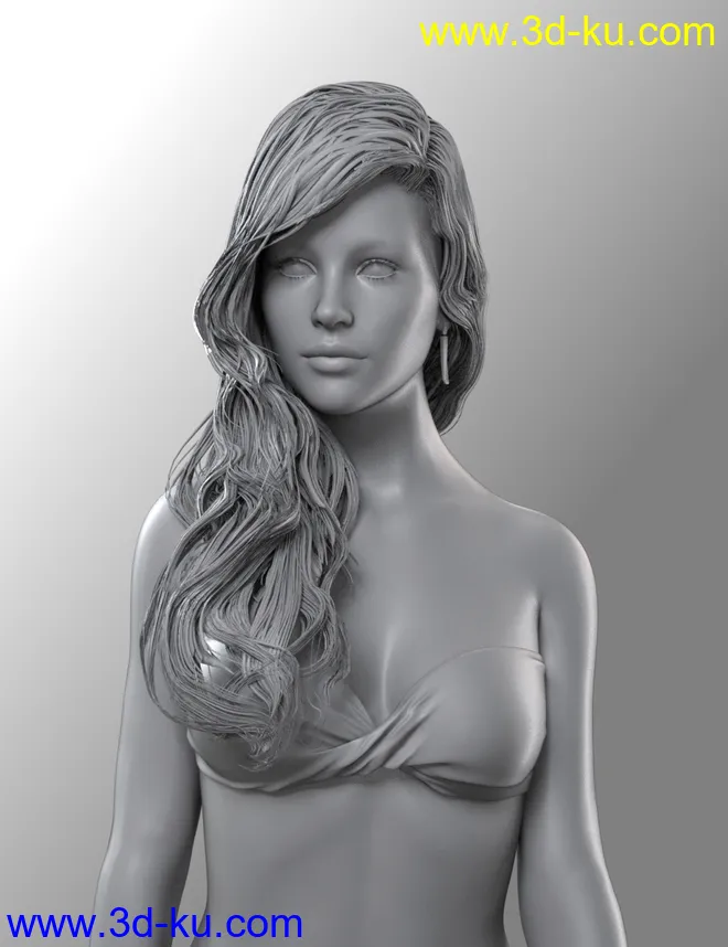 Angel Glam Hair for Genesis 3 and Genesis 8 Female(s)模型的图片12