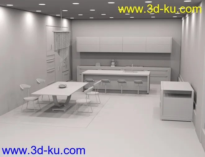 Apartment Kitchen模型的图片6