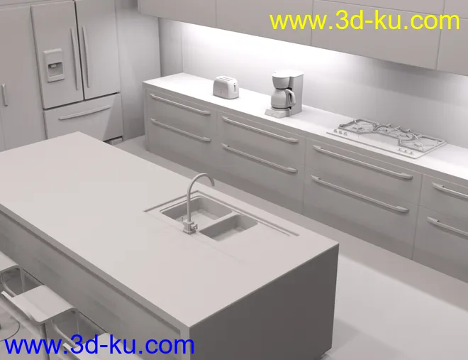Apartment Kitchen模型的图片7