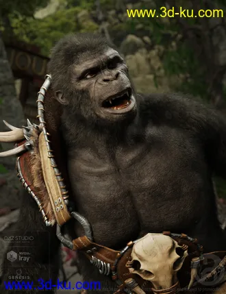 3D打印模型Ape World Gorilla for Genesis 8 Male的图片