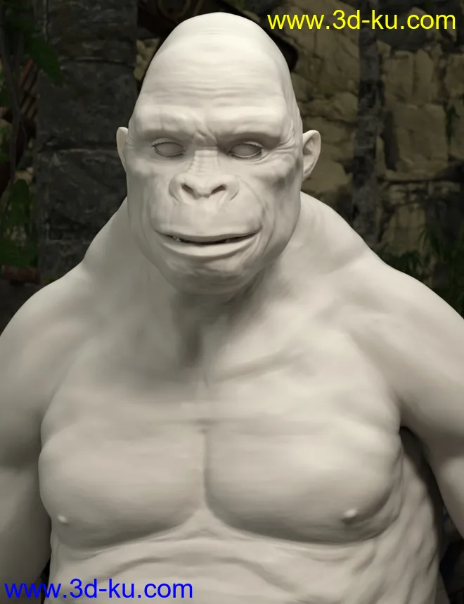 Ape World Gorilla for Genesis 8 Male模型的图片10