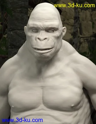 3D打印模型Ape World Gorilla for Genesis 8 Male的图片