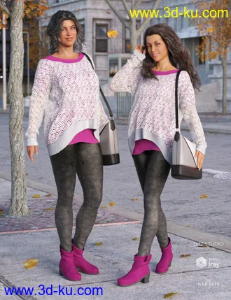 3D打印模型Autumnal Outfit for Genesis 8 Female(s)的图片