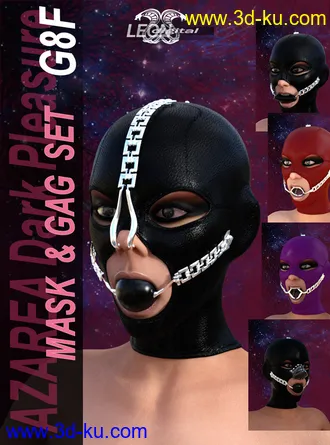 3D打印模型Azarea Dark Pleasure Mask And Gags的图片