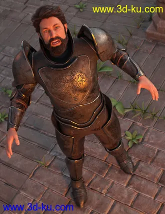 3D打印模型Battleworn Armor for Genesis 8 Male的图片