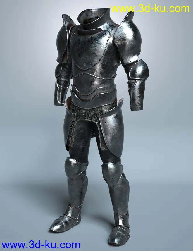 Battleworn Armor for Genesis 8 Male模型的图片5