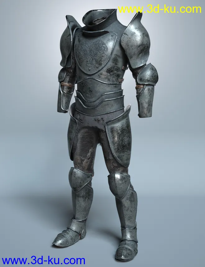 Battleworn Armor for Genesis 8 Male模型的图片6