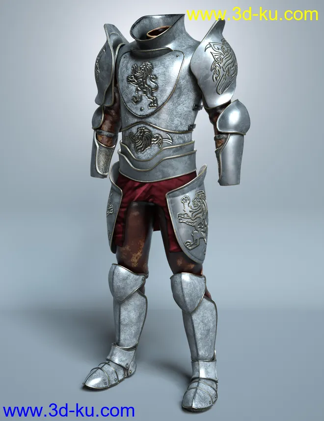 Battleworn Armor for Genesis 8 Male模型的图片7