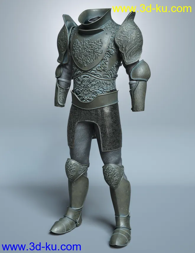 Battleworn Armor for Genesis 8 Male模型的图片8