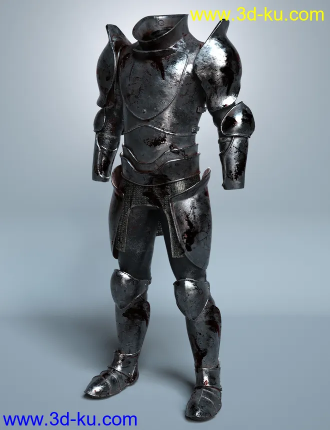 Battleworn Armor for Genesis 8 Male模型的图片9