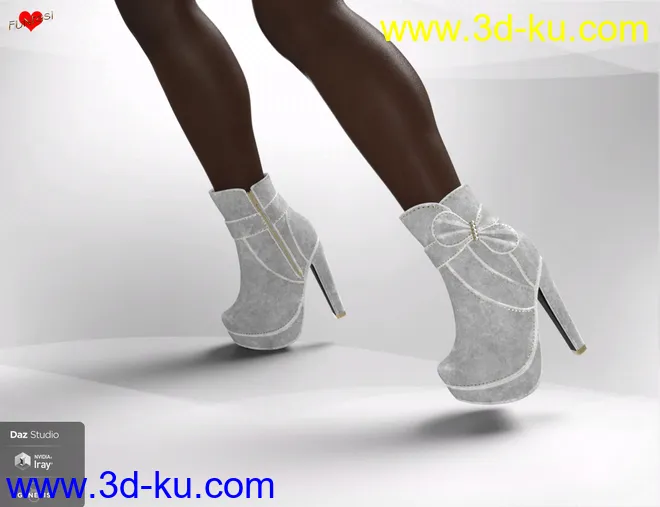 Bebe Bow Booties for Genesis 8 Female(s)模型的图片7