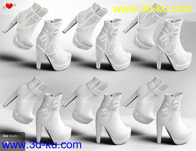 Bebe Bow Booties for Genesis 8 Female(s)模型的图片14