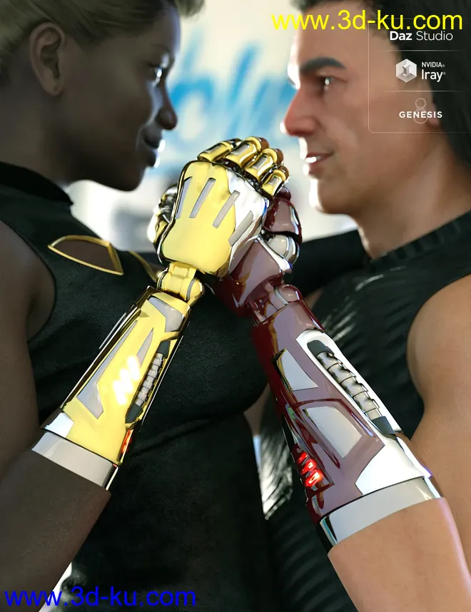 Bionic Forearms for Genesis 8模型的图片1