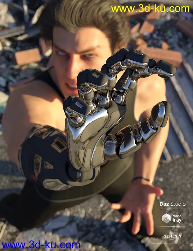 Bionic Forearms for Genesis 8模型的图片2