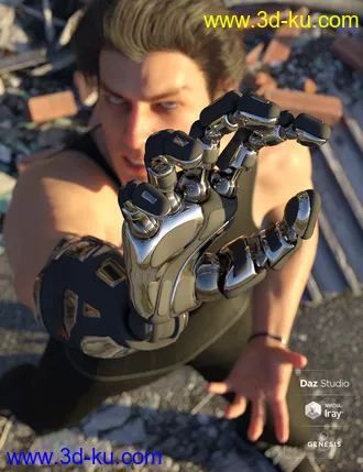 3D打印模型Bionic Forearms for Genesis 8的图片